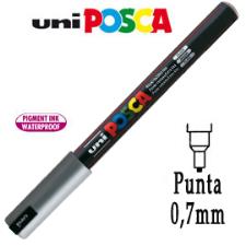 Marcatore UNI POSCA Pen PC1M punta extra fine 0,7 mm argento UNI MITSUBISHI