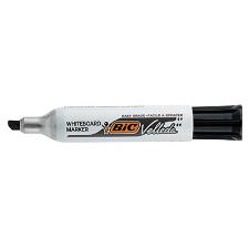 MARKER BIC VELLEDA 1781 FUSTO METALLO PUNTA SCALPELLO NERO