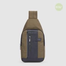 Monospalla in tessuto riciclato Brief 2 Verde Militare