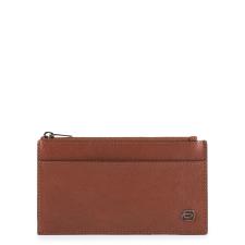 Piquadro Busta sottile porta carte di credito con portamon Black Square