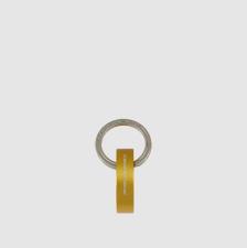 Piquadro Keychain with round carabiner hook Giallo