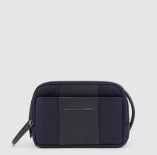 Piquadro Necessaire Brief 2 da viaggio in tessuto riciclato Blu