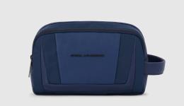 Piquadro Necessaire da viaggio in tessuto riciclato Blu