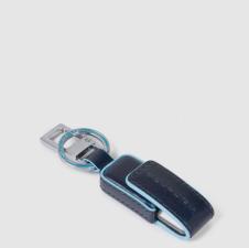 Piquadro Portachiavi in pelle con chiavetta USB da 64 GB Blue Square Blu