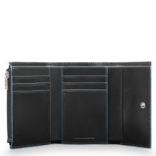 Piquadro Portafoglio Donna Blue Square in pelle Nero