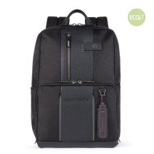 Piquadro Zaino porta PC e porta iPad® in tessuto riciclato Brief 2 NERO