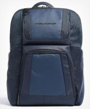 Piquadro Zaino Wallaby in pelle e tessuto Blu