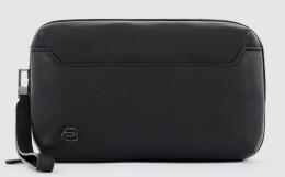 Pochette a due scomparti Black Square Nero