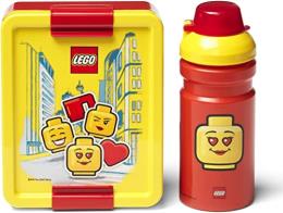 Set per il pranzo al sacco LEGO ragazzo. Portavivande e bottiglia Giallo e Rosso