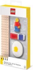 Stationary Set Con Minifigure  4 Matite 1 Topper 1 Temperamatite 1 Gomma